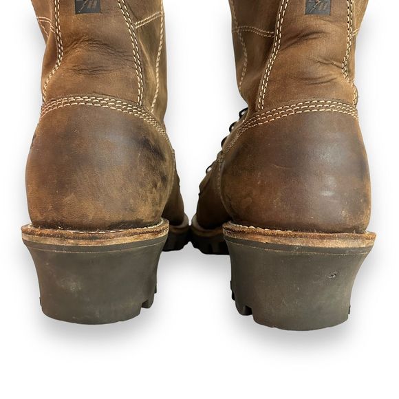 Carolina Composite Toe 8” Logger Boots CA7522 Mens 8.5 D Resistant Waterproof - Picture 6 of 11